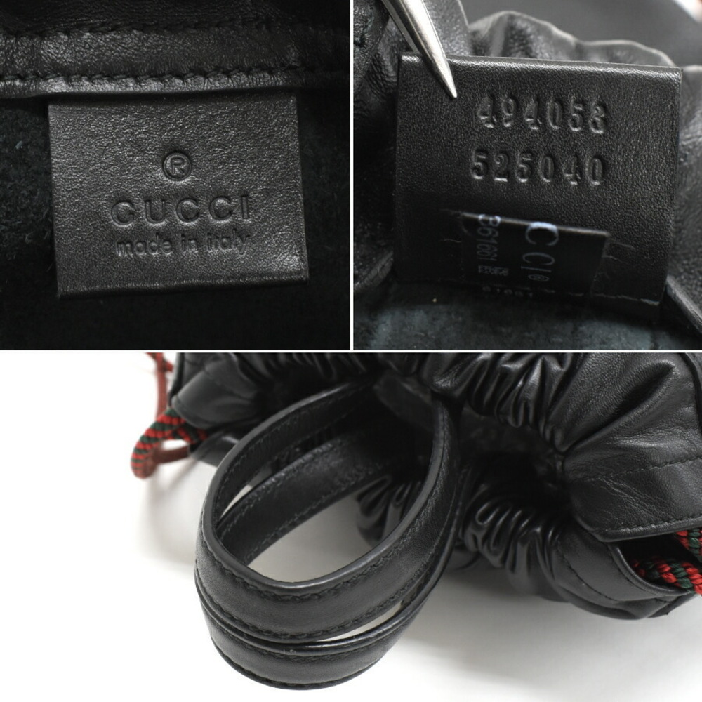 Gucci Drawstring Backpack Interlocking GG Leather… - image 9